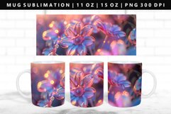 Flower 11oz, 15oz Mug Sublimation | Mug Wrap PNG Product Image 1