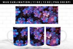 Flower 11oz, 15oz Mug Sublimation | Mug Wrap PNG Product Image 1