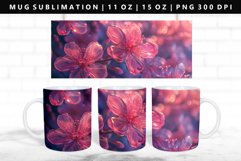 Flower 11oz, 15oz Mug Sublimation | Mug Wrap PNG Product Image 1