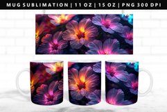 Flower 11oz, 15oz Mug Sublimation | Mug Wrap PNG Product Image 1