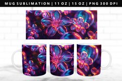 Flower 11oz, 15oz Mug Sublimation | Mug Wrap PNG Product Image 1