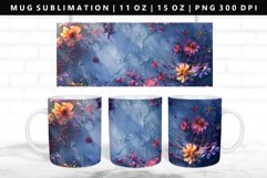 Flower 11oz, 15oz Mug Sublimation | Mug Wrap PNG Product Image 1