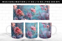 Flower 11oz, 15oz Mug Sublimation | Mug Wrap PNG Product Image 1