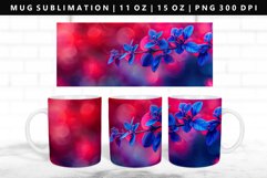 Flower 11oz, 15oz Mug Sublimation | Mug Wrap PNG Product Image 1