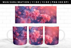 Flower 11oz, 15oz Mug Sublimation | Mug Wrap PNG Product Image 1