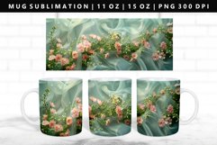Flower 11oz, 15oz Mug Sublimation | Mug Wrap PNG Product Image 1