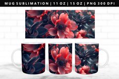 Flower 11oz, 15oz Mug Sublimation | Mug Wrap PNG Product Image 1