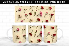 Flower 11oz, 15oz Mug Sublimation | Mug Wrap PNG Product Image 1