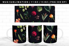 Flower 11oz, 15oz Mug Sublimation | Mug Wrap PNG Product Image 1