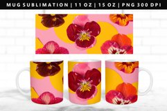 Flower 11oz, 15oz Mug Sublimation | Mug Wrap PNG Product Image 1