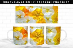 Flower 11oz, 15oz Mug Sublimation | Mug Wrap PNG Product Image 1