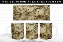 Flower 11oz, 15oz Mug Sublimation | Mug Wrap PNG Product Image 1
