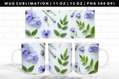 Flower 11oz, 15oz Mug Sublimation | Mug Wrap PNG Product Image 1