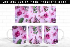 Flower 11oz, 15oz Mug Sublimation | Mug Wrap PNG Product Image 1