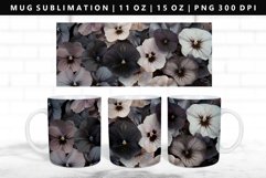 Flower 11oz, 15oz Mug Sublimation | Mug Wrap PNG Product Image 1