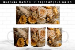 Flower 11oz, 15oz Mug Sublimation | Mug Wrap PNG Product Image 1