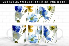 Flower 11oz, 15oz Mug Sublimation | Mug Wrap PNG Product Image 1