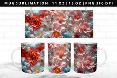 Flower 11oz, 15oz Mug Sublimation | Mug Wrap PNG Product Image 1