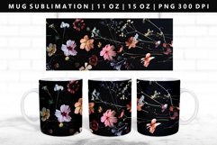 Flower 11oz, 15oz Mug Sublimation | Mug Wrap PNG Product Image 1