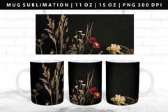 Flower 11oz, 15oz Mug Sublimation | Mug Wrap PNG Product Image 1