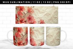 Flower 11oz, 15oz Mug Sublimation | Mug Wrap PNG Product Image 1