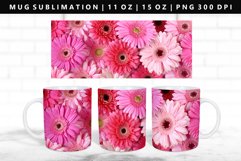 Flower 11oz, 15oz Mug Sublimation | Mug Wrap PNG Product Image 1