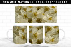 Flower 11oz, 15oz Mug Sublimation | Mug Wrap PNG Product Image 1