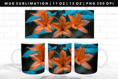 Flower 11oz, 15oz Mug Sublimation | Mug Wrap PNG Product Image 1