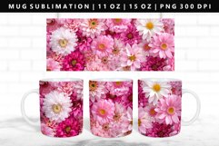 Flower 11oz, 15oz Mug Sublimation | Mug Wrap PNG Product Image 1