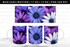 Flower 11oz, 15oz Mug Sublimation | Mug Wrap PNG Product Image 1