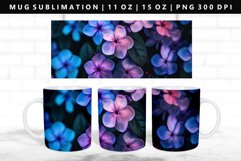 Flower 11oz, 15oz Mug Sublimation | Mug Wrap PNG Product Image 1