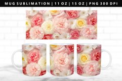 Flower 11oz, 15oz Mug Sublimation | Mug Wrap PNG Product Image 1