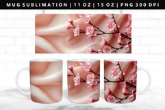 Flower 11oz, 15oz Mug Sublimation | Mug Wrap PNG Product Image 1