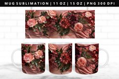Flower 11oz, 15oz Mug Sublimation | Mug Wrap PNG Product Image 1