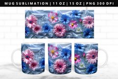 Flower 11oz, 15oz Mug Sublimation | Mug Wrap PNG Product Image 1