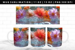 Flower 11oz, 15oz Mug Sublimation | Mug Wrap PNG Product Image 1