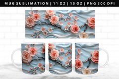 Flower 11oz, 15oz Mug Sublimation | Mug Wrap PNG Product Image 1