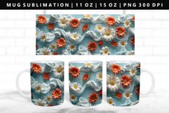 Flower 11oz, 15oz Mug Sublimation | Mug Wrap PNG Product Image 1