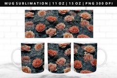 Flower 11oz, 15oz Mug Sublimation | Mug Wrap PNG Product Image 1
