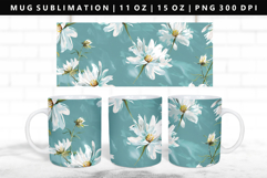 Flower 11oz, 15oz Mug Sublimation | Mug Wrap PNG Product Image 1