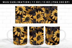 Flower 11oz, 15oz Mug Sublimation | Mug Wrap PNG Product Image 1