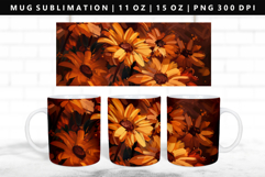Flower 11oz, 15oz Mug Sublimation | Mug Wrap PNG Product Image 1