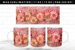 Flower 11oz, 15oz Mug Sublimation | Mug Wrap PNG Product Image 1