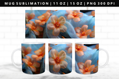 Flower 11oz, 15oz Mug Sublimation | Mug Wrap PNG Product Image 1