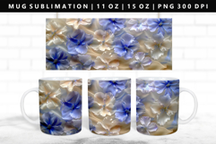 Flower 11oz, 15oz Mug Sublimation | Mug Wrap PNG Product Image 1
