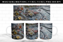 Flower 11oz, 15oz Mug Sublimation | Mug Wrap PNG Product Image 1