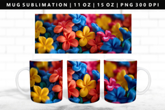 Flower 11oz, 15oz Mug Sublimation | Mug Wrap PNG Product Image 1