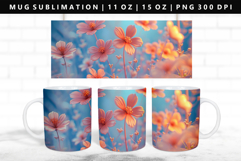 Flower 11oz, 15oz Mug Sublimation | Mug Wrap PNG Product Image 1