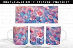 Flower 11oz, 15oz Mug Sublimation | Mug Wrap PNG Product Image 1
