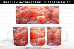 Flower 11oz, 15oz Mug Sublimation | Mug Wrap PNG Product Image 1